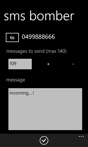 SMS Bomber, czyli jak szybko wysłać dziesiątki SMS-ów z WP7