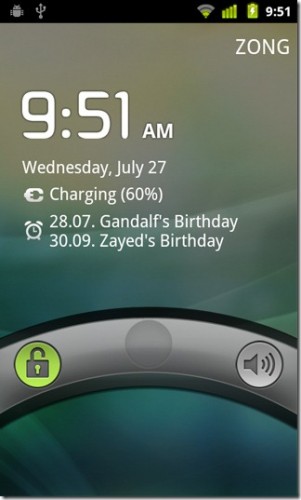 Wydarzenia z kalendarza na lock screenie Androida