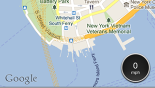 Prędkościomierz w aplikacji Mapy na iOS