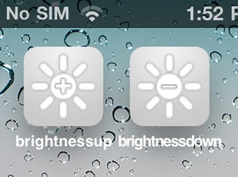 Ikony do zarządzania jasnością ekranu iPhone’a
