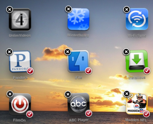 Przenoszenie wielu ikon jednocześnie na iOS