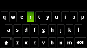 Czarna klawiatura na Androidzie Gingerbread