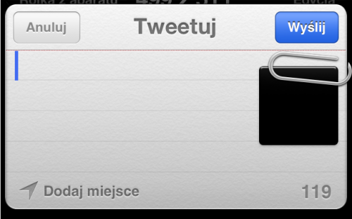 Tweetowanie z home screena iOS