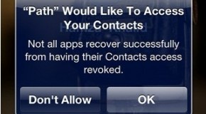 Powiadamianie na iOS o próbie dostępu do kontaktów