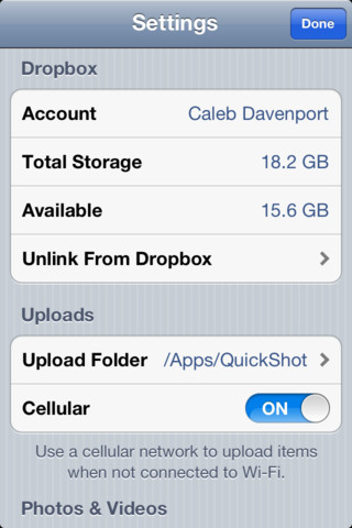 Automatyczne upload zdjęć na konto Dropbox z iOS