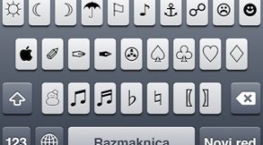 Symbole Unicode na klawiaturze iOS-a